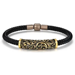 【點睛品】卷草紋 黃金手繩 _計價黃金