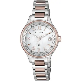 【CITIZEN 星辰】xC 光動能萬年曆鈦金電波錶-28mm 送禮 禮物(EC1169-50W)