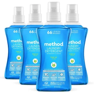 【method 美則】四倍濃縮香水環保洗衣精-清新1580ml 4入組(中性香氛 運動 抗臭 機能衣)