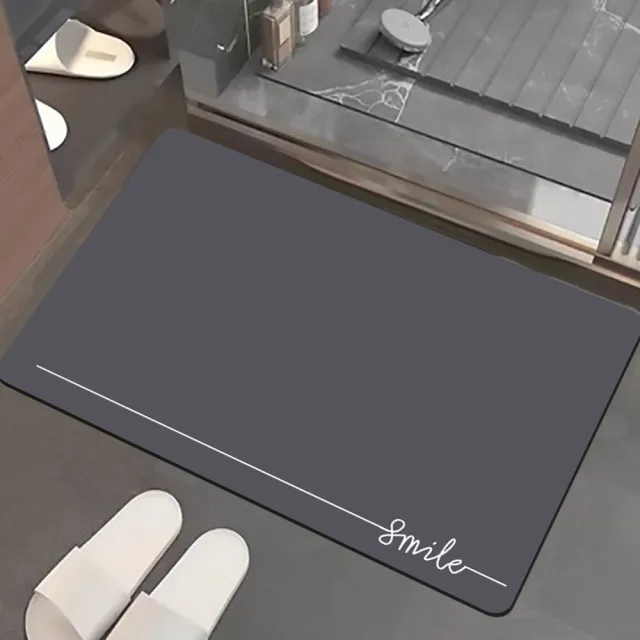 【嵐楓居家】4入奈米絨面軟式硅藻土吸水止滑地墊(踏墊/浴室.廚房地墊/速乾)