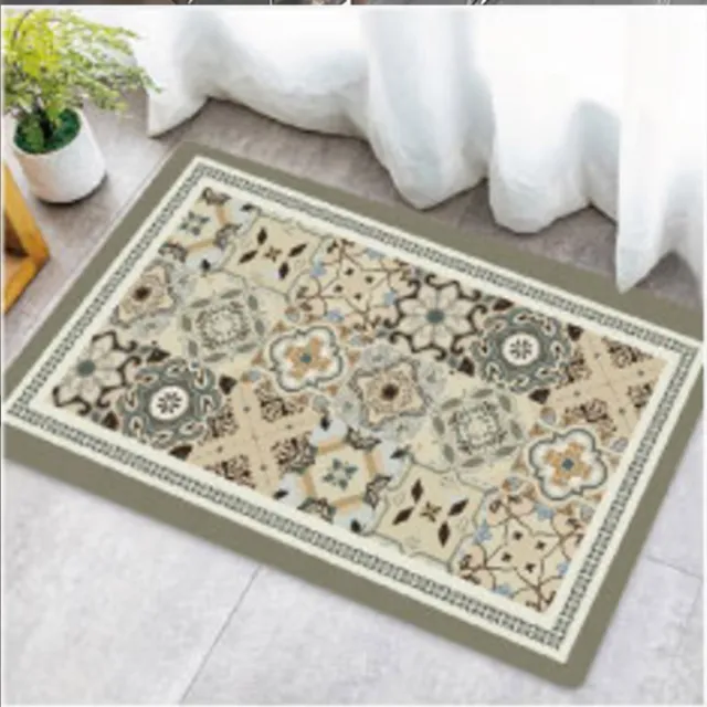 【嵐楓居家】4入奈米絨面軟式硅藻土吸水止滑地墊(踏墊/浴室.廚房地墊/速乾)