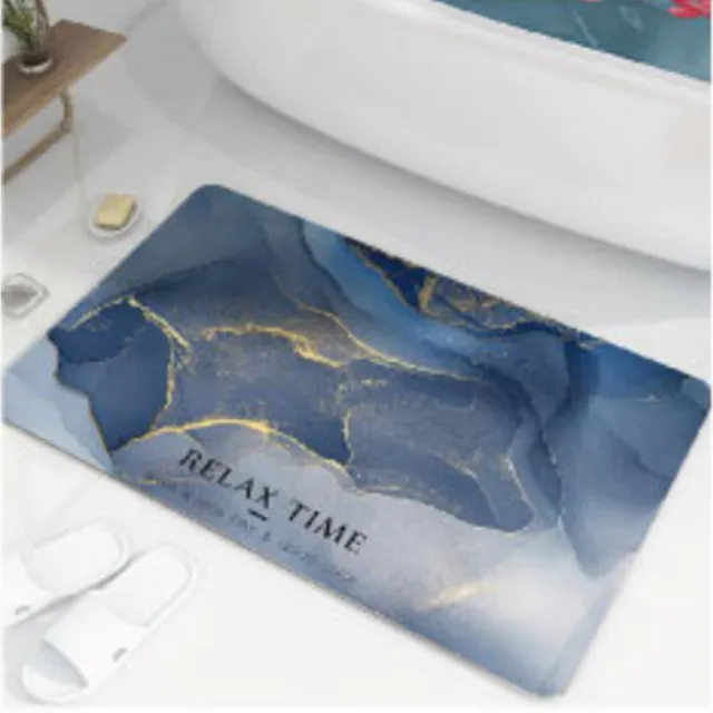 【嵐楓居家】4入奈米絨面軟式硅藻土吸水止滑地墊(踏墊/浴室.廚房地墊/速乾)