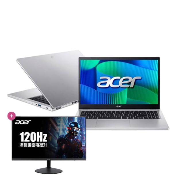 【Acer 宏碁】24型護眼螢幕組★15.6吋i7效能商務1TB筆電(Extensa/EX215-57-77XH/i7-13620H/16G/1TB/W11P)