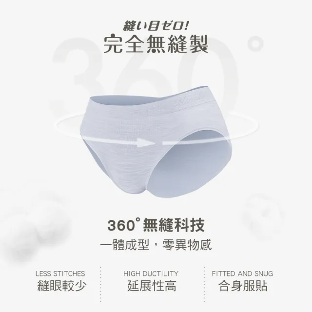 【MarCella 瑪榭】7件組-MIT無縫抗菌內褲-花紗中低腰(女內褲/抗菌內褲/無縫內褲)