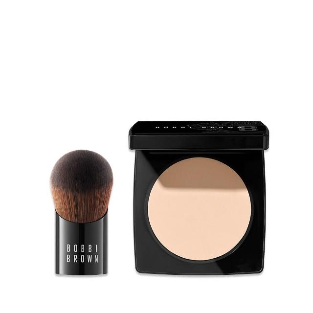 【Bobbi Brown 芭比波朗】強效控油★柔焦濾鏡大師定妝組(輕隱毛孔蜜粉餅+大師定妝刷)