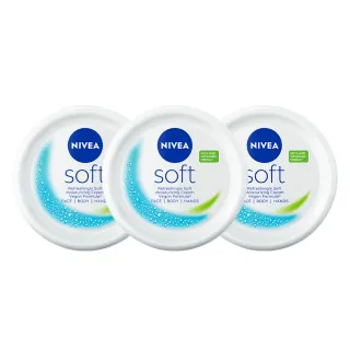 【NIVEA 妮維雅】輕柔潤膚霜200mlx3入(保濕潤膚霜)