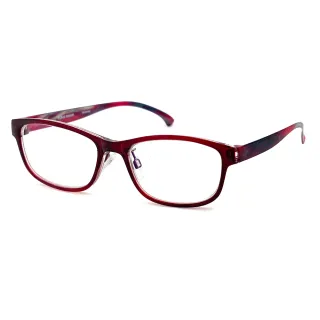 【SUNS】台灣製 時尚晚霞紅 濾藍光老花眼鏡 高硬度耐磨鏡片 配戴不暈眩