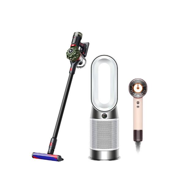 【dyson 戴森】HP11 涼暖智能清淨機 + V8 SV55 無線吸塵器 + HD16 吹風機 粉霧玫瑰 (超值組)