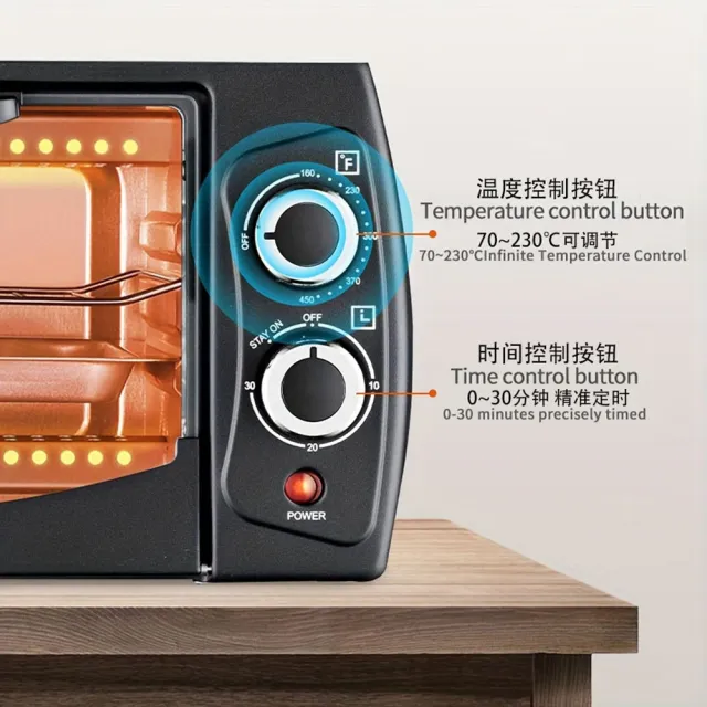 維科特vicote 電烤箱 烤爐 家用多功能烤箱 一體大容量烘焙空氣炸鍋 機械式恆溫空氣炸鍋