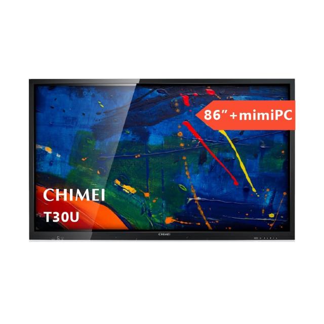 CHIMEI奇美 EB-86T30U CHIMEI奇美 EB-86T30U 是一款86吋4K UHD解析度的顯示器,採用4:3比例設計,適合商務會議、教育教學與影音娛樂使用。具備高畫質表現與廣色域支援,提供清晰視覺體驗。內建多種接孔,支援HDMI、USB等多種訊號輸入,操作簡易,適合多種場景應用。