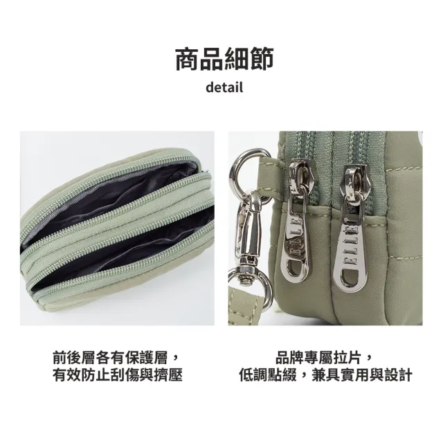 【ELLE ACTIVE】輕量多功能隨身小包-綠色(EA25S2FB701-45)