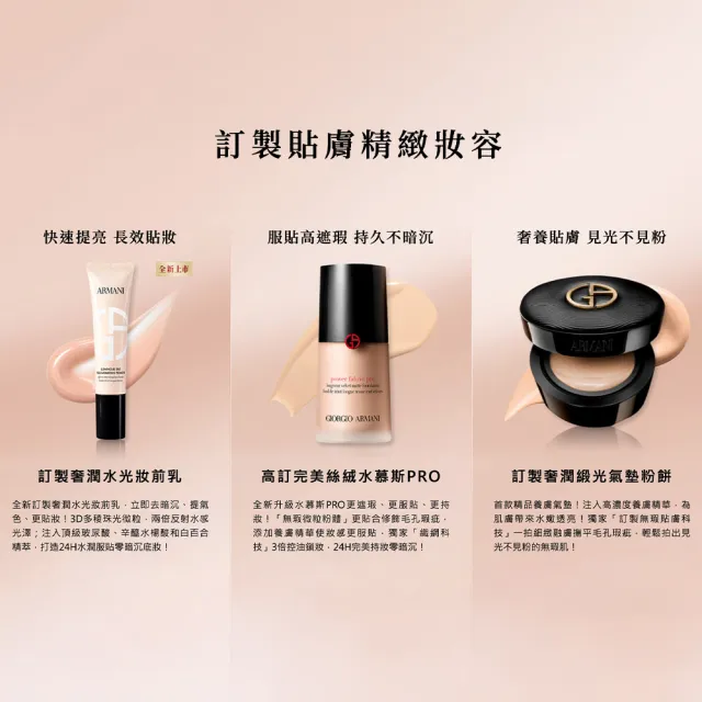 【ARMANI 亞曼尼】訂製奢潤水光妝前乳30ml(新品上市)