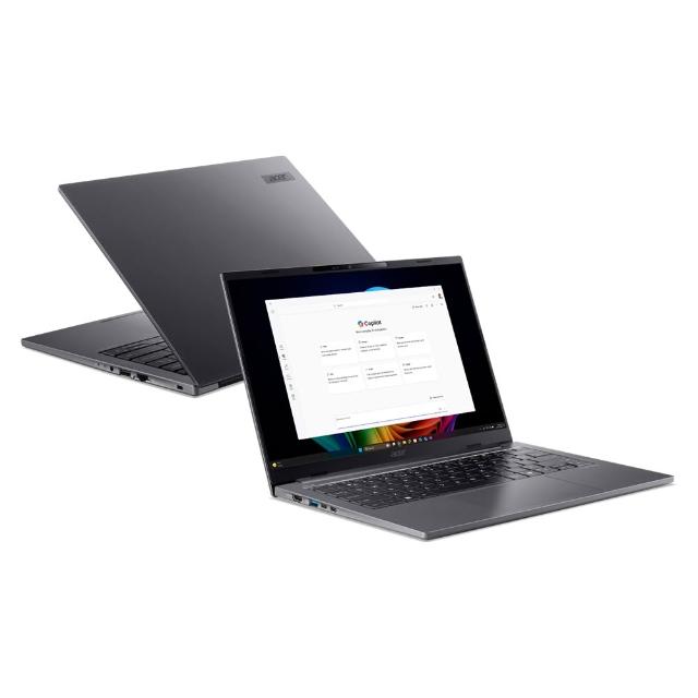 【Acer 宏碁】14吋 Ultra 5 商用AI輕薄筆電-灰(TravelMate/TMX414-51-590D/Ultra 5-226V/16G/1T/W11P)