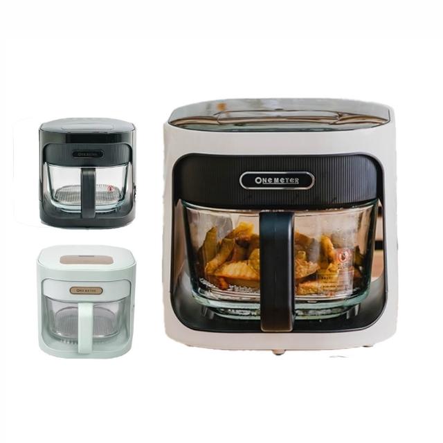 【one-meter】★登錄保固送咖啡★4.5L玻璃3D氣旋無油空氣炸鍋