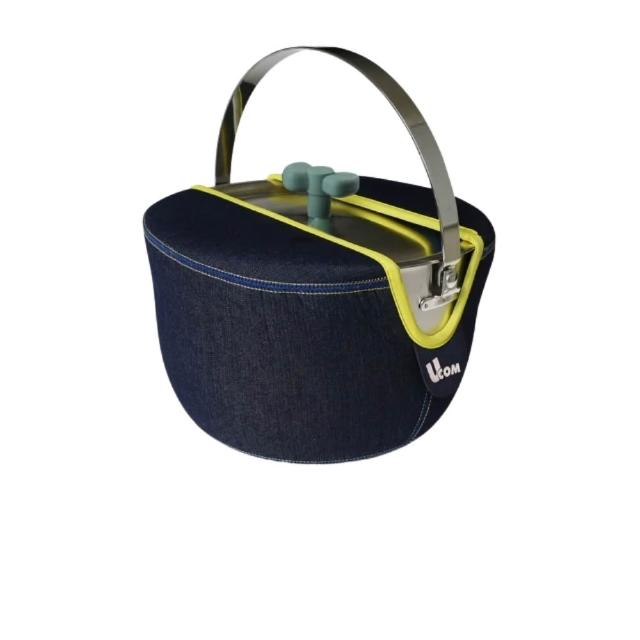 【UCOM 瑞康屋】牛仔系列 316防溢提鍋22CM(4.3L 附提袋)