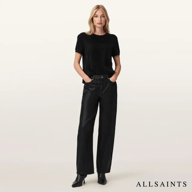 【ALLSAINTS】DARIA 漆皮闊腿牛仔褲 W088ED (寬褲版型)