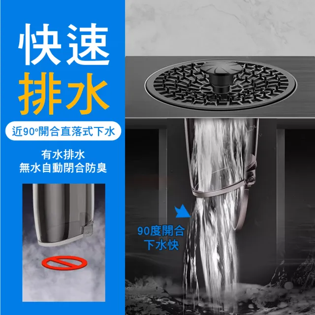 【HOME+】下水道防臭 落水頭 防臭地漏網 地板落水頭 排水地漏 浴缸排水孔 B-FFDF(防蟑落水頭 排水地漏)