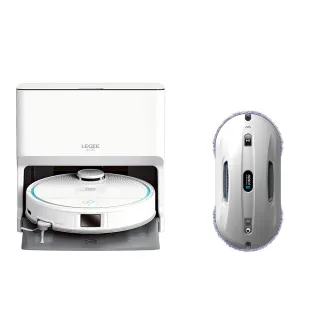 【HOBOT 玻妞】1+1掃除雙寶!雷姬環保壓縮掃拖地機+AI智慧操控擦窗機LEGEE-Q10 HOBOT-368
