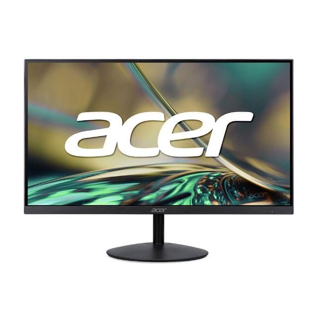 Acer SA322Q 是一款 32 吋 IPS 面板顯示器，具備 1920x1080 解析度與 1ms 超快反應時間，適合看片與追劇使用。支援 75Hz 更新頻率，提供 VGA 與 HDMI 輸入介面，內建喇叭無需外接音響。窄邊框設計與 VESA 壁掛功能，讓安裝更靈活。機身重量僅 5.6kg，尺寸為 715x512x224mm，適閤家庭與辦公室使用。