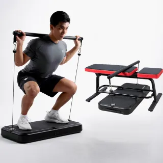 【MERACH】一站式力量站+多功能重訓椅MR-P01+MR-2506(重訓器材/舉重床//啞鈴槓鈴/划船)