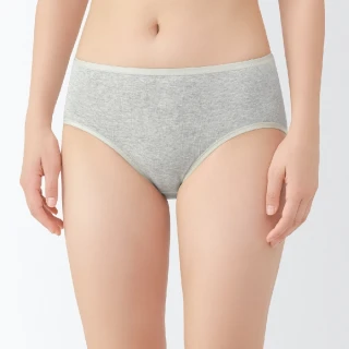 【MUJI 無印良品】女針織高腰內褲(灰色/黑色/象牙白/淺粉/淺藍/深藍/薰衣草紫)