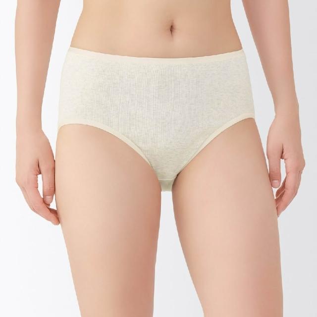 【MUJI 無印良品】女針織高腰內褲(灰色/黑色/象牙白/淺粉/淺藍/深藍/薰衣草紫)