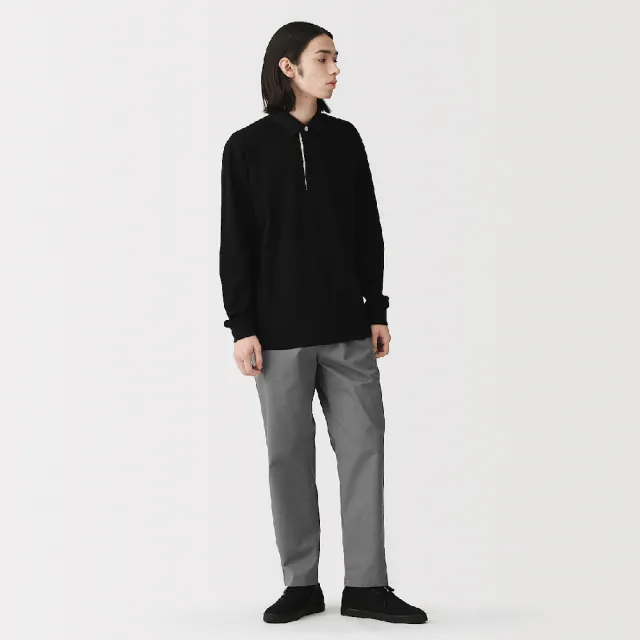 【MUJI 無印良品】男水洗棉舒適長褲(灰色/深灰/黑色/象牙白/米色/煙燻綠)