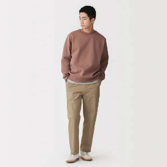 【MUJI 無印良品】男水洗棉舒適長褲(灰色/深灰/黑色/象牙白/米色/煙燻綠)