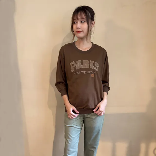【Hana Mokuba】花木馬日系女裝圓領印花收腰七分袖上衣