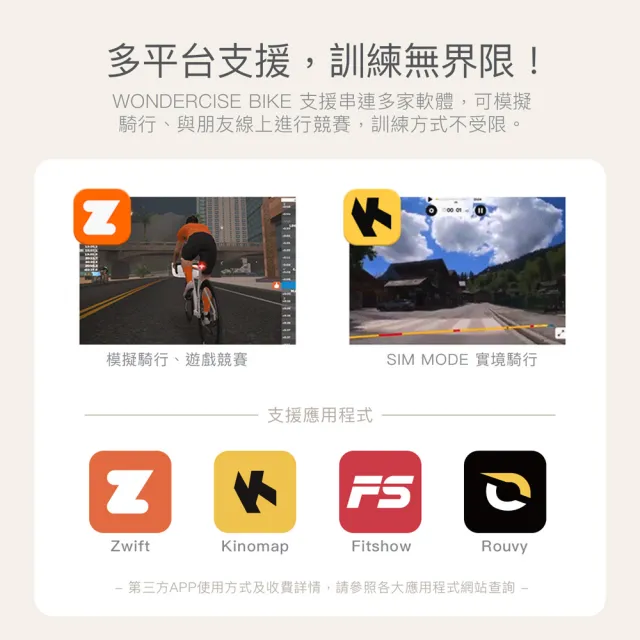 【Wonder Core】Bike智能飛輪(32段阻力 磁控 健身車 Zwift)