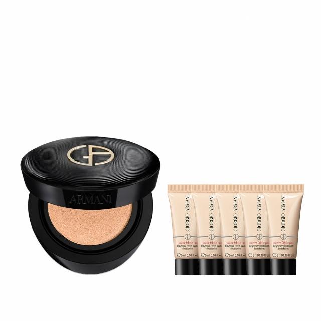 【ARMANI 亞曼尼】官方直營 訂製奢潤緞光氣墊粉餅(粉盒+粉蕊/氣墊/底妝/GA)