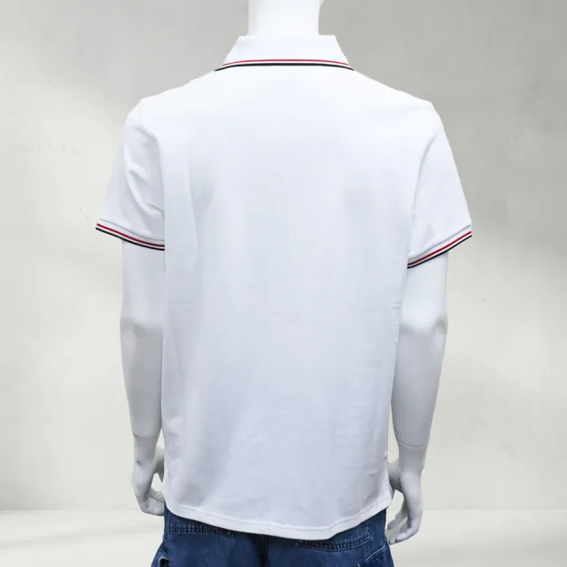 【MONCLER】MONCLER 簡約短袖POLO衫(男款/白)