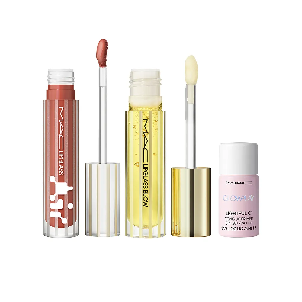 【M.A.C】超透亮冰晶潤唇露雙入組(超透亮冰晶潤唇露/保濕豐唇露 5ML *2/ #冰晶唇露)