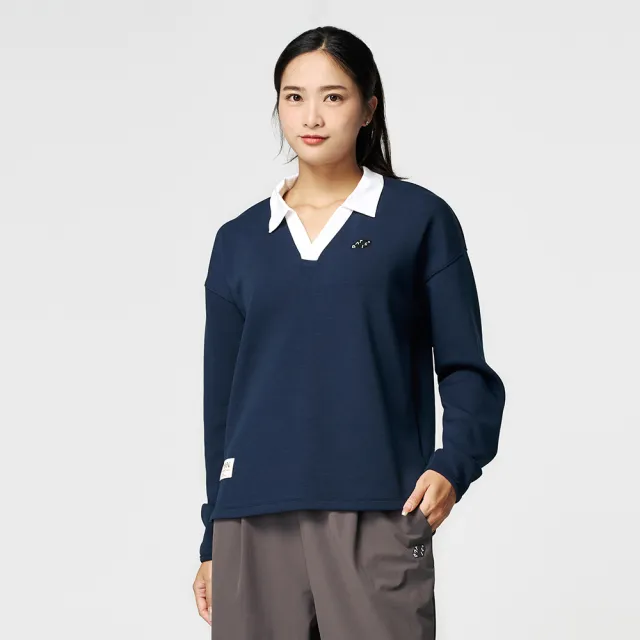 【BATIS 巴帝斯】女休閒上衣長T - 深藍 - 25AW