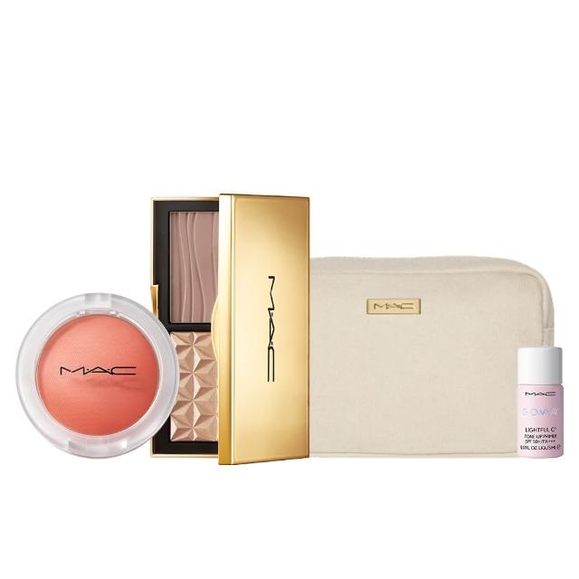 【M.A.C】超漾光完美光澤腮紅組(超漾光持色奶凍腮紅7.3g/口袋雙色修容打亮盤 7g)