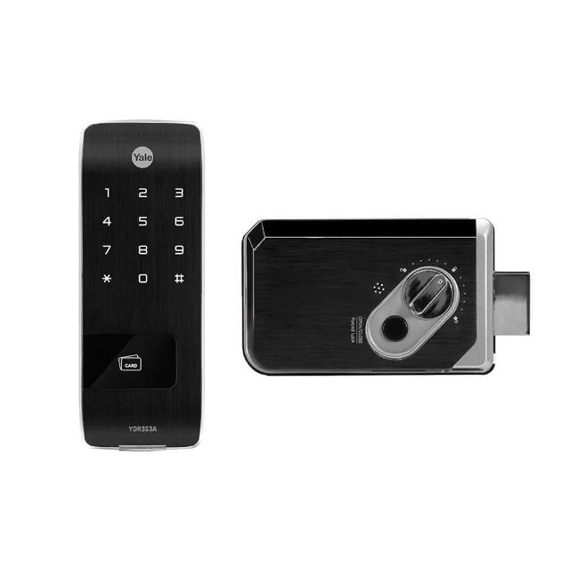 【Yale 耶魯】YDR 353A 卡片/密碼 智能門鎖 輔助鎖(原廠公司貨 含基本安裝)