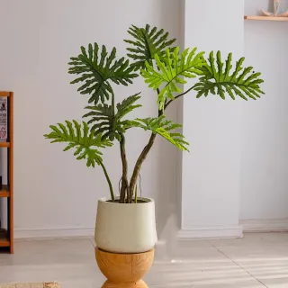 【諾必行】100cm仿真綠植 春羽假樹 仿生盆栽 仿生植物 落地造景 客廳擺件