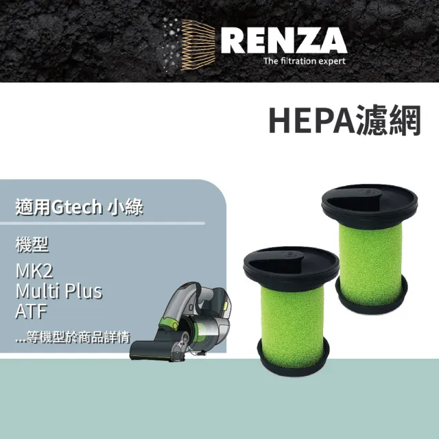 【RENZA】適用 Gtech 小綠 MK2 Multi Plus ATF Bissell 除塵蟎吸塵器耗材 HEPA濾網 濾芯 濾心