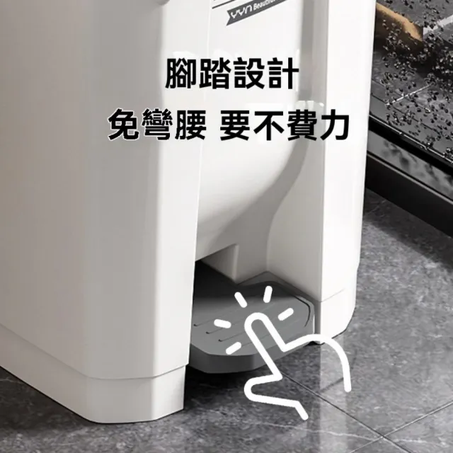【佳美多】垃圾桶 戶外垃圾桶 大容量垃圾桶 帶蓋垃圾桶 腳踩家用 廚房商用  別墅庭院腳踏(腳踏80L垃圾桶)