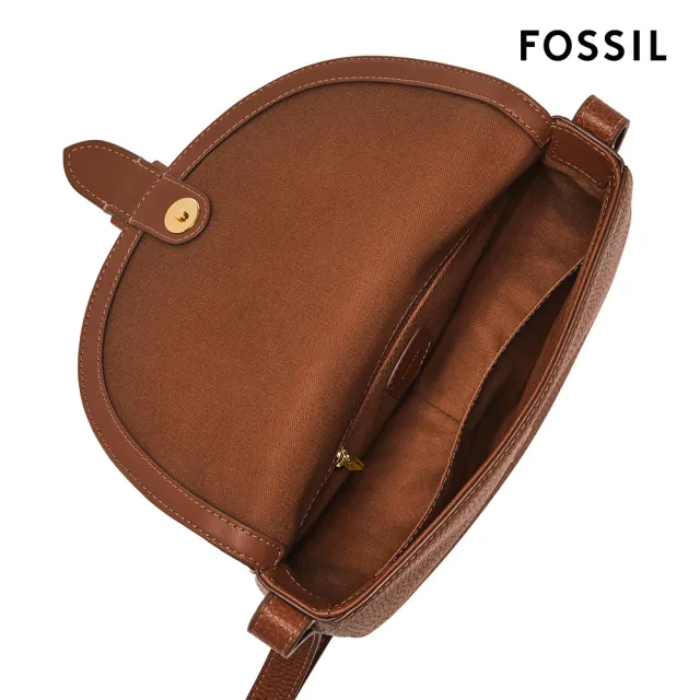 【FOSSIL】Everleigh 真皮斜背馬鞍包 (多色可選)