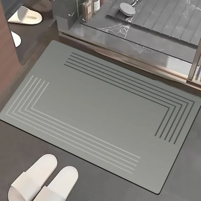 【嵐楓居家】4入奈米絨面軟式硅藻土吸水止滑地墊(踏墊/浴室.廚房地墊/速乾)