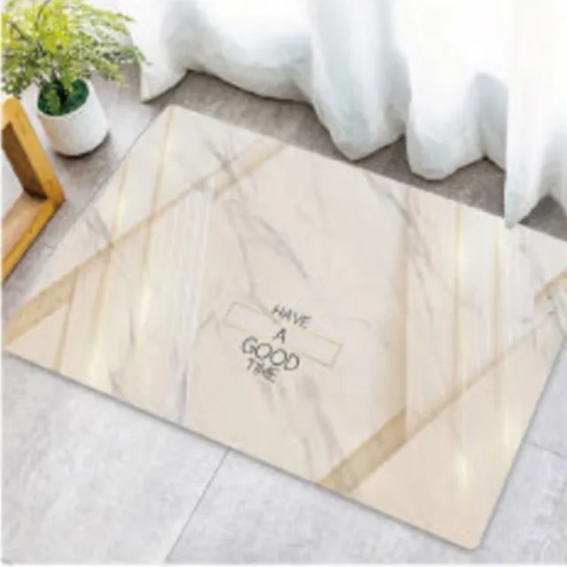 【嵐楓居家】4入奈米絨面軟式硅藻土吸水止滑地墊(踏墊/浴室.廚房地墊/速乾)