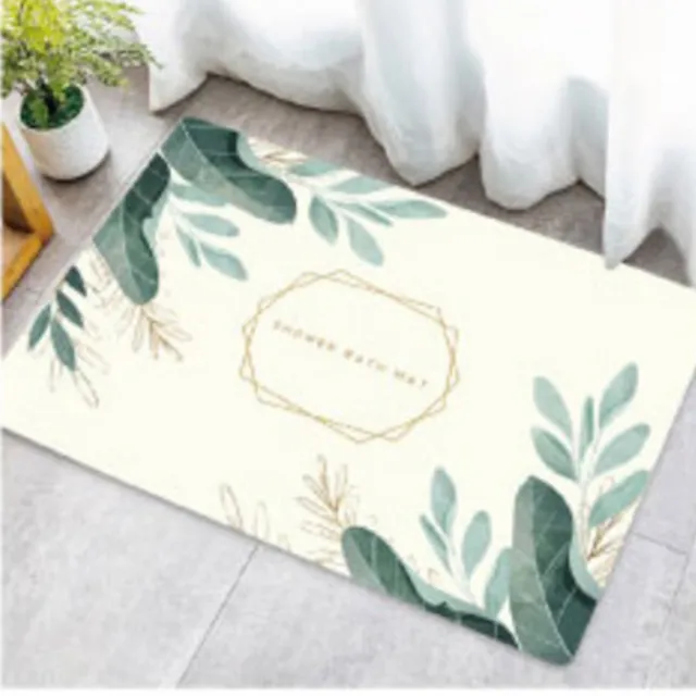 【嵐楓居家】4入奈米絨面軟式硅藻土吸水止滑地墊(踏墊/浴室.廚房地墊/速乾)