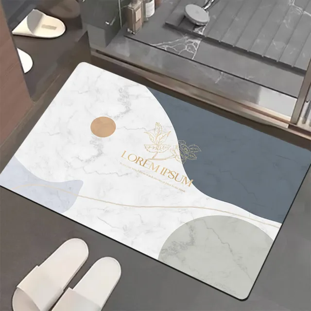 【嵐楓居家】4入奈米絨面軟式硅藻土吸水止滑地墊(踏墊/浴室.廚房地墊/速乾)