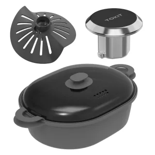 【TOKIT】廚機 多功能AI聯網料理機配件組- 蒸籠組+刀片罩+替換鍋塞(台灣公司貨)