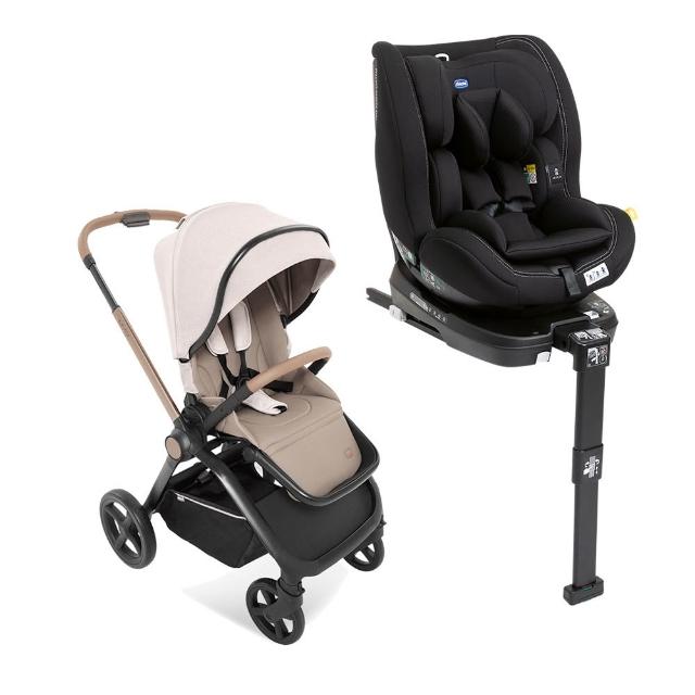 【Chicco 官方直營】Mysa時尚手推車+Seat3Fit Isofix安全汽座(嬰兒手推車)