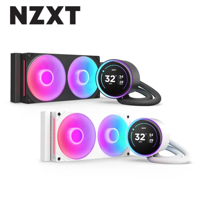 【NZXT 恩傑】Kraken Elite 240 RGB一體式水冷(6年保固/冷熱分艙/LCD螢幕/CPU散熱器/AIO)