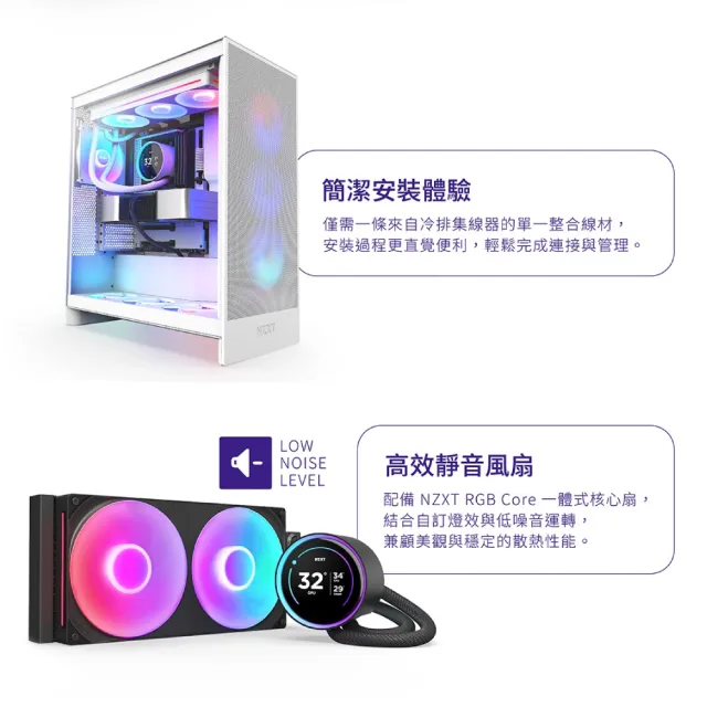 【NZXT 恩傑】Kraken Elite 420 RGB一體式水冷(6年保固/冷熱分艙/LCD螢幕/CPU散熱器/AIO)