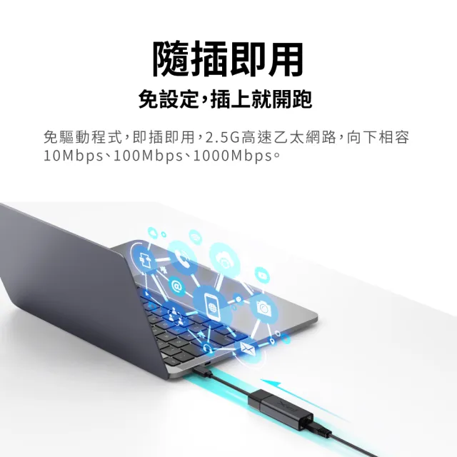 【PX 大通】2.5G 極速 Type c 轉 RJ45 網路孔轉接hub Hub(CR2)