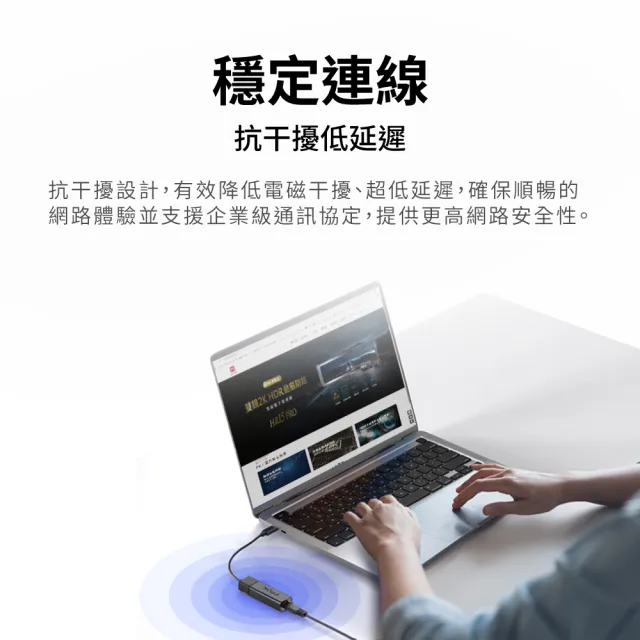 【PX 大通】2.5G 極速 Type c 轉 RJ45 網路孔轉接hub Hub(CR2)